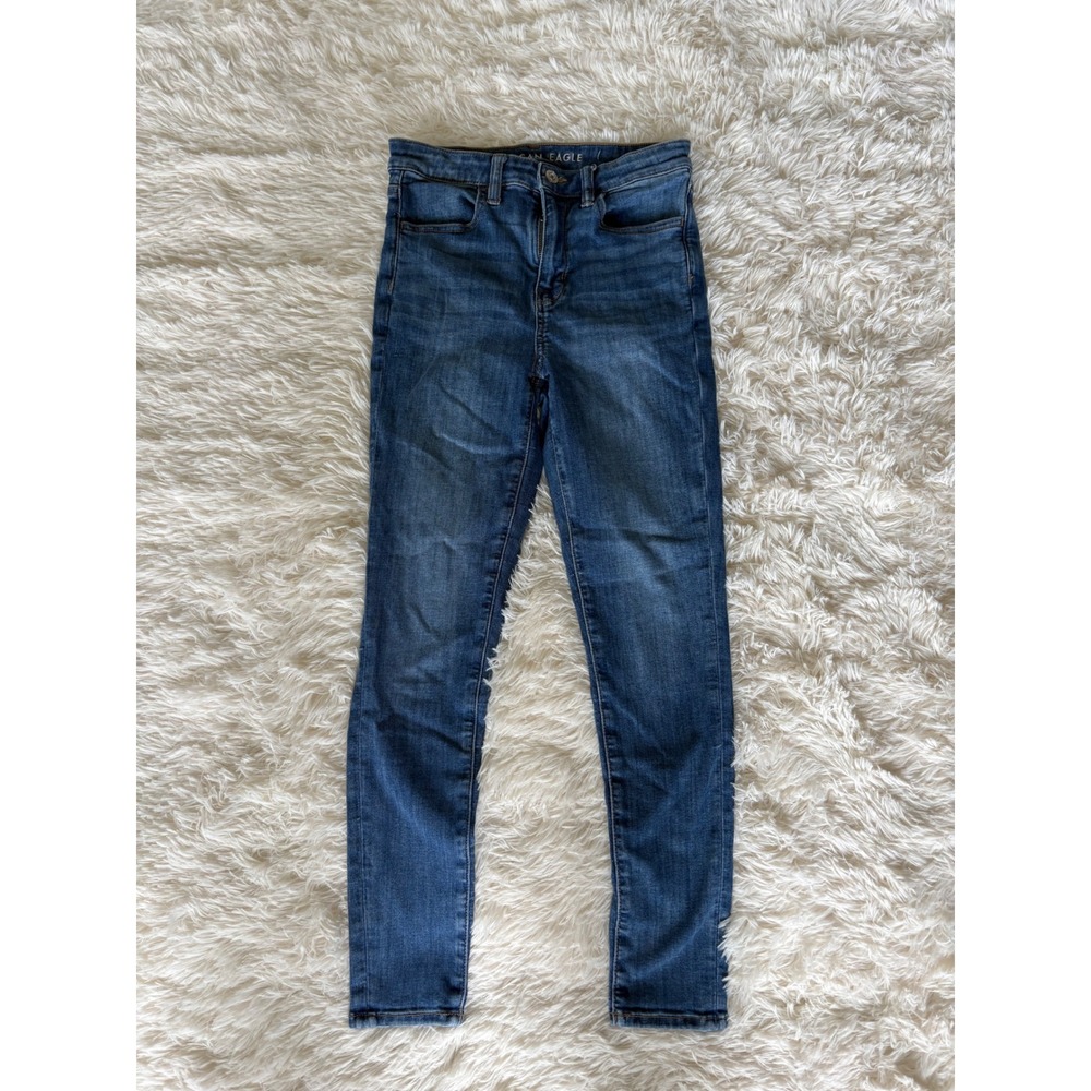 American Eagle Super Hi-Rise Jegging Jeans‎ Size 2 Short Level Stretch Denim